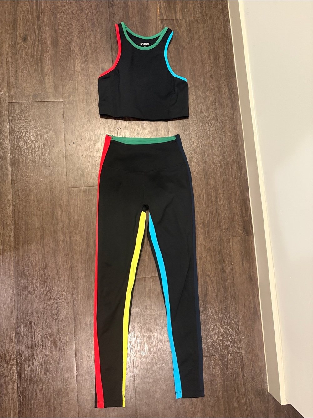 Splits59 High Waist Techflex color block 7/8 Leggings S and Blake Sports Bra M